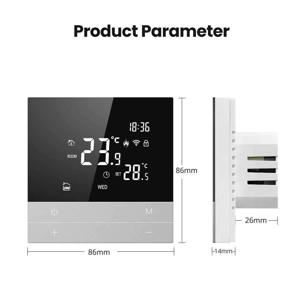 Miucda tuya wifi smart thermostat zentrale klimaanlage thermostat schalter app fernbedienung arbeiten mit alexa google home