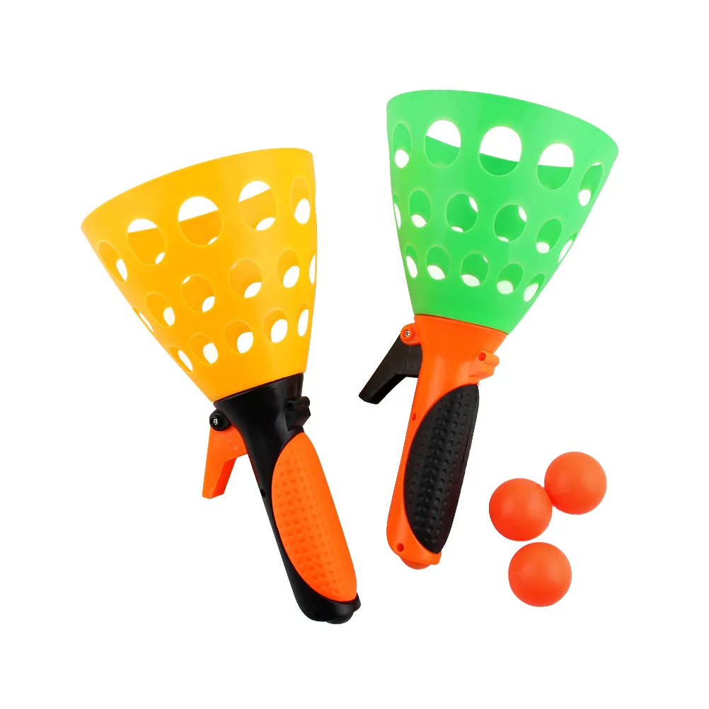 

5 Pcs Toss Ball Toy Catch Balls Game Toys Launcher Kit Interactive Outdoor Popularity Click and Plastic Toddler Child Boy