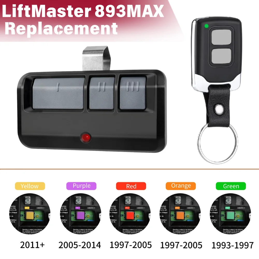 Hand Transmitter 893max Replacement For Sears Craftsman Liftmaster 371lm 971lm 81lm 891lm Multi-frequency Garage Control