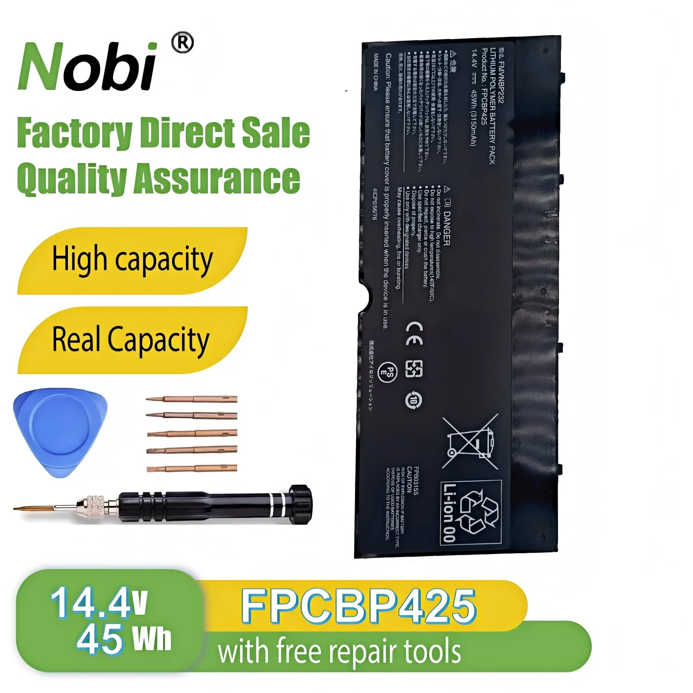 

Nobi FPCBP425 аккумулятор для Fujitsu Lifebook U745 T935 T904 Характеристики 14.4V 3150mAh 45Wh