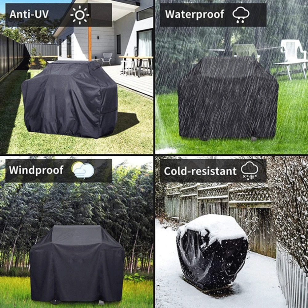 Outdoor Barbecue Gas Grill Cover Waterproof UV Protection Grill Cover Fade Resistant for Weber Holland Jenn-Air Brinkmann Grill