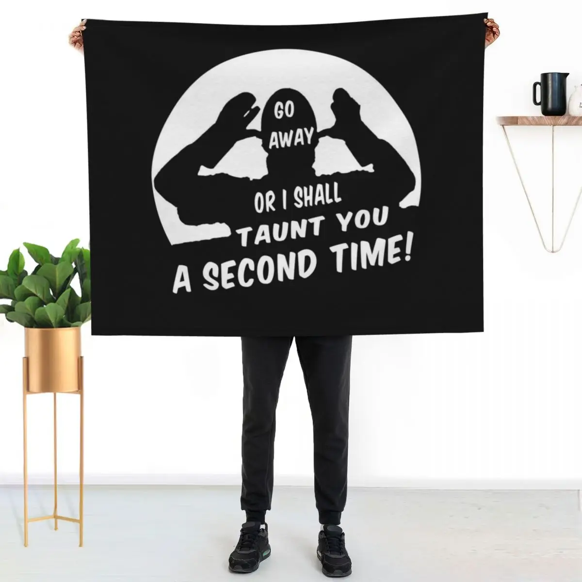 Go Away or I Shall Taunt you a Second Time French Taunter Throw Blanket Travel for winter Fashion Sofas Bed Blankets