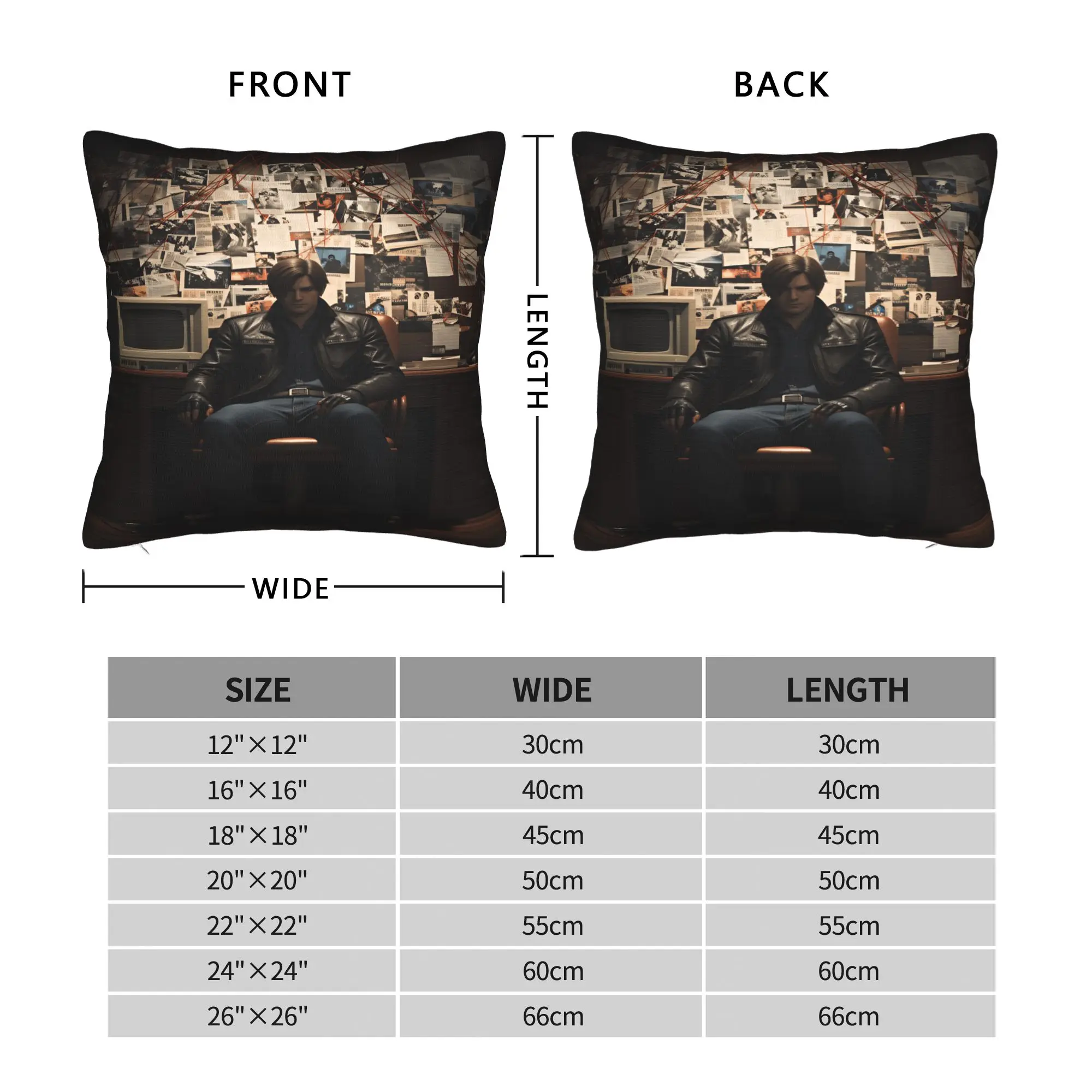 Pillow Cover Residents Evils  Novelty Pillow Case For Chair Sofa Home Decor Pillowcases