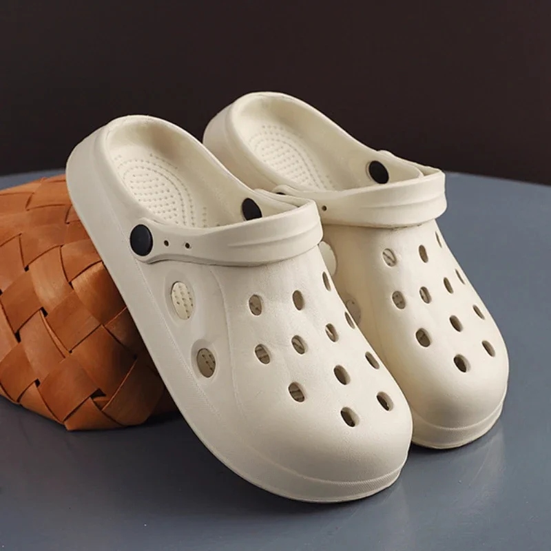 Sandali da spiaggia estivi da uomo Zoccoli da giardino casual unisex Sandali incrociati con punta larga per esterni per pantofole da doccia antiscivolo da donna