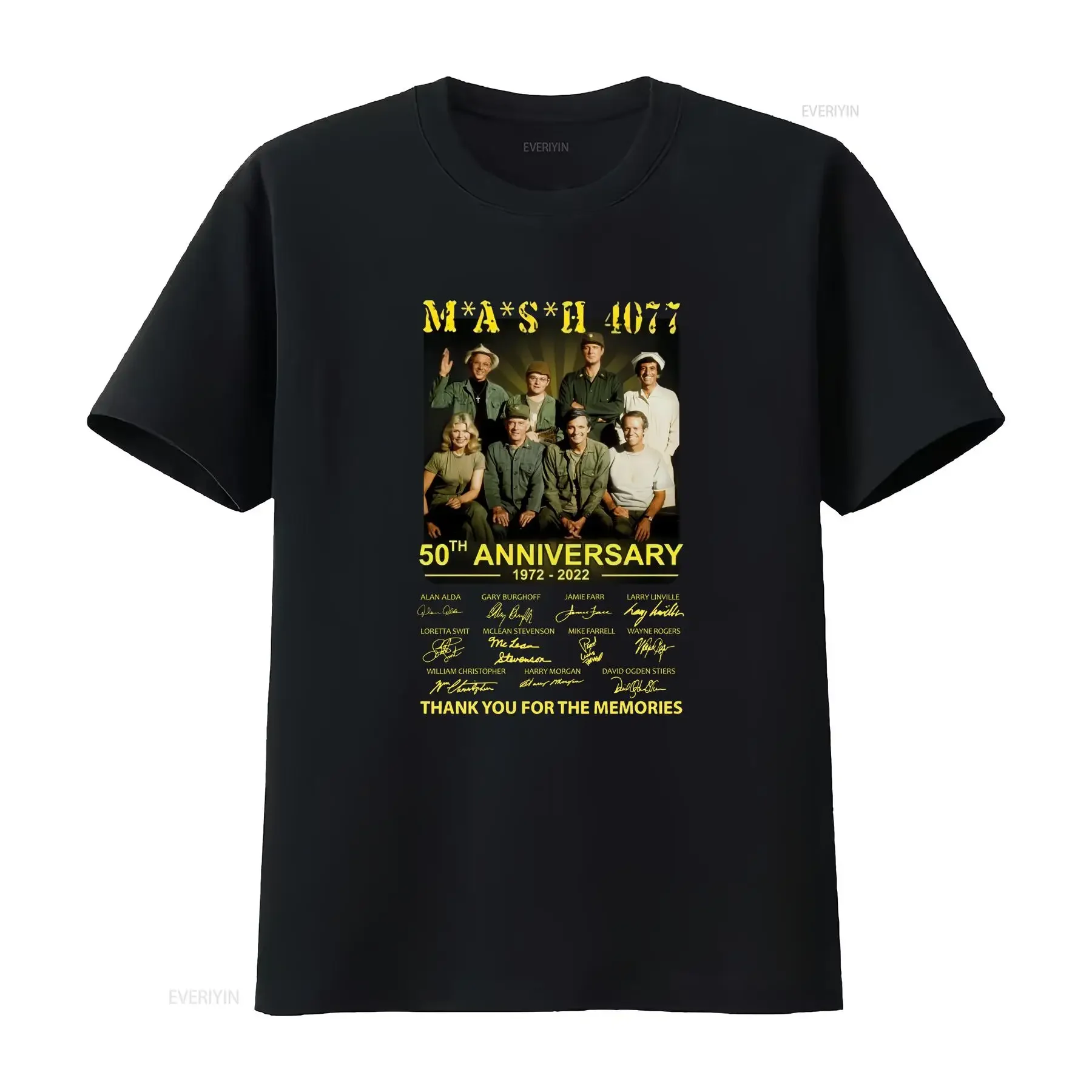 Mash anniversary T Shirt trending hot father day trendy vintage Washed Stylish homme graphic fashion Versatile Soft Unisex