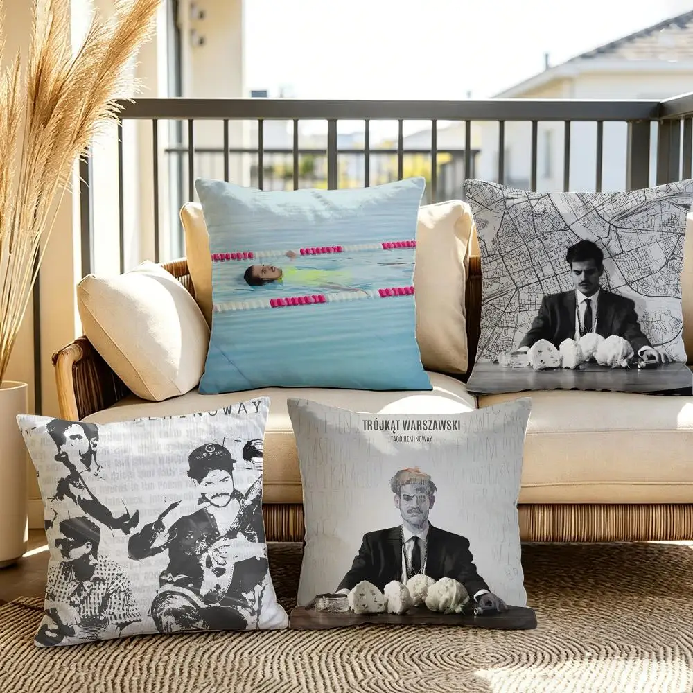 Singer Rapper T-Taco Hemingway Cushion Cover Soft Short Plush Throw Pillow Cover Cushion Case for Sofa Bedroom Home Decor Gift