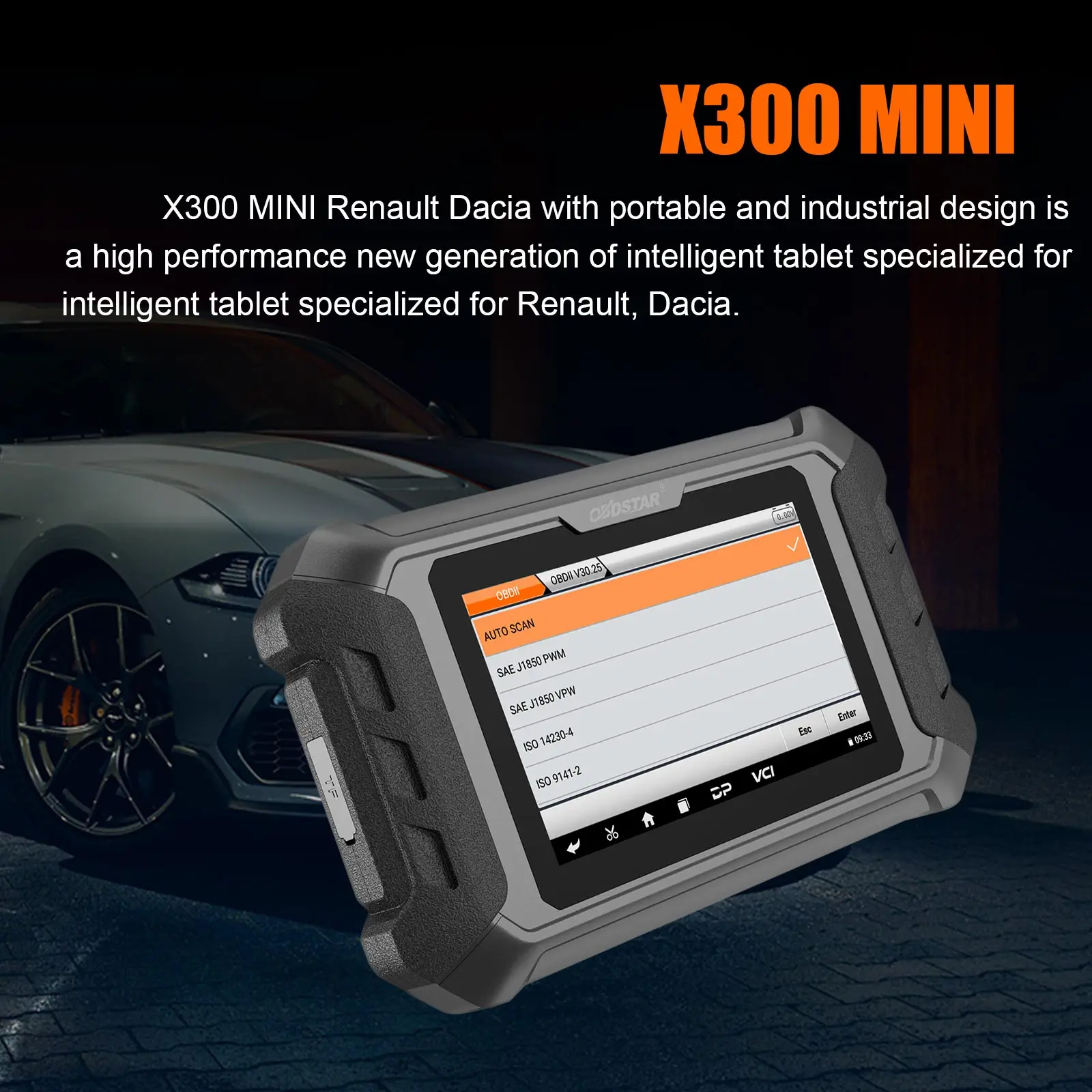 OBDSTAR X300 MINI for Renault for Dacia Key Programmer and Cluster Calibration Free Upgrade for One Year