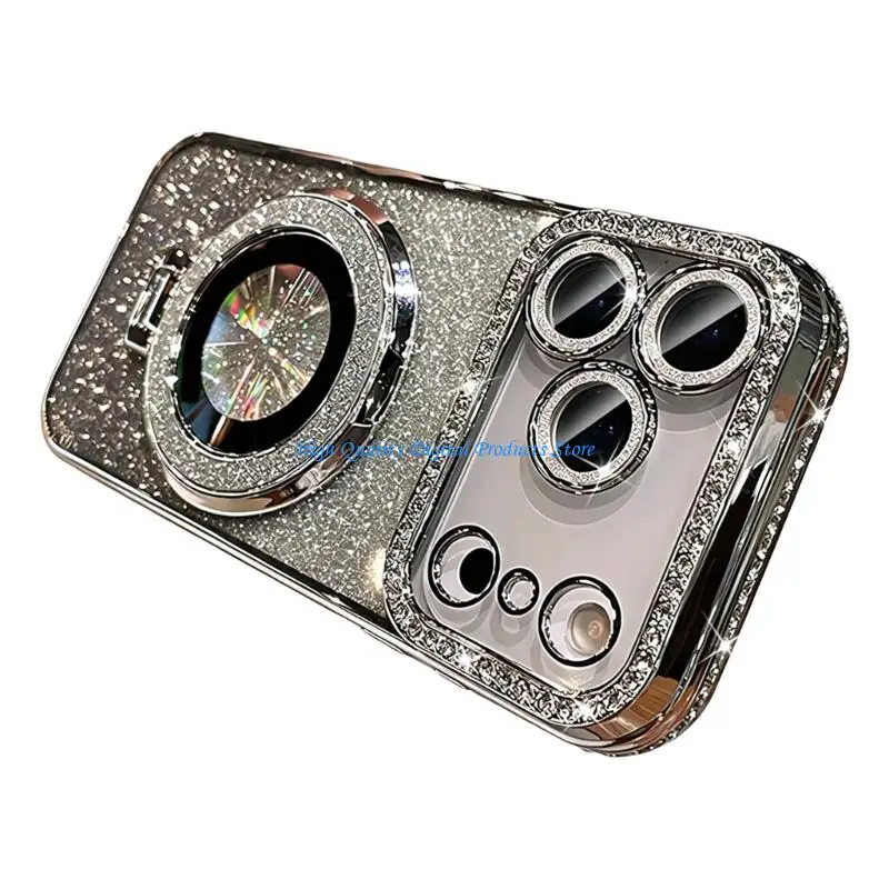 U2JE Luxury Glitter Phone Case Housing Protective Cover With Ringing Stand For Phone