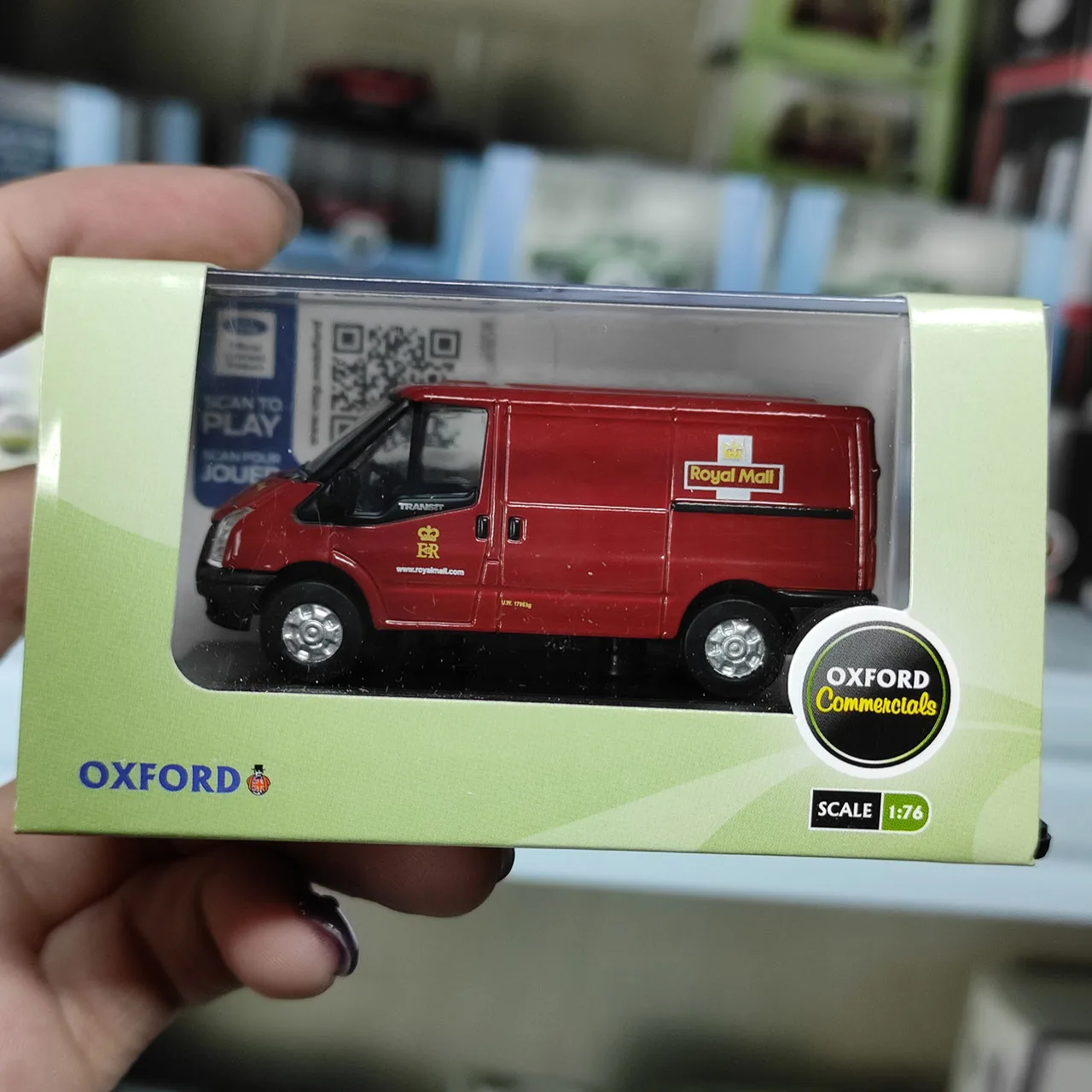 Diecast OXFORD 1:76 Scale Royal Mail New Ford Transit Van Alloy Car Model