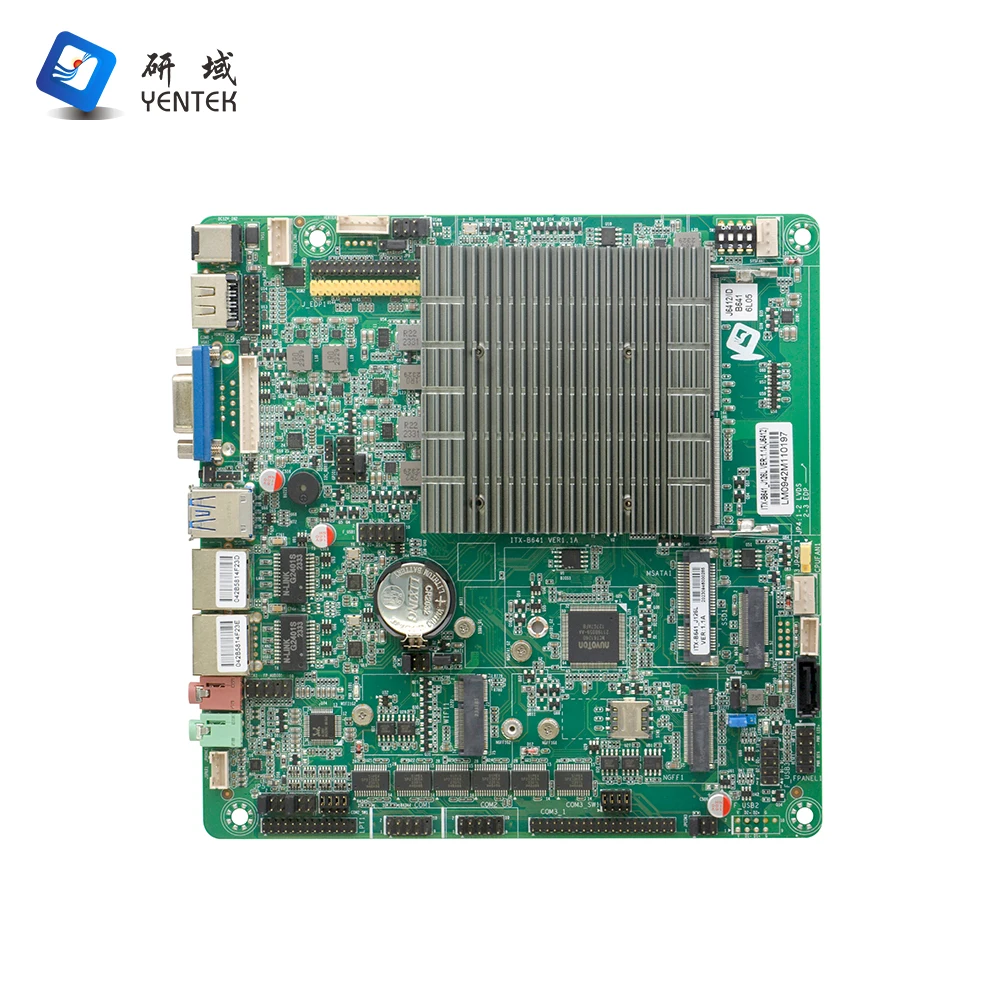 Embedded Motherboard J6412 Quad Core DDR4 MSATA HD VGA LVDS EDP 2 RJ45 LAN 6 RS232 COM Industrial Motherboard