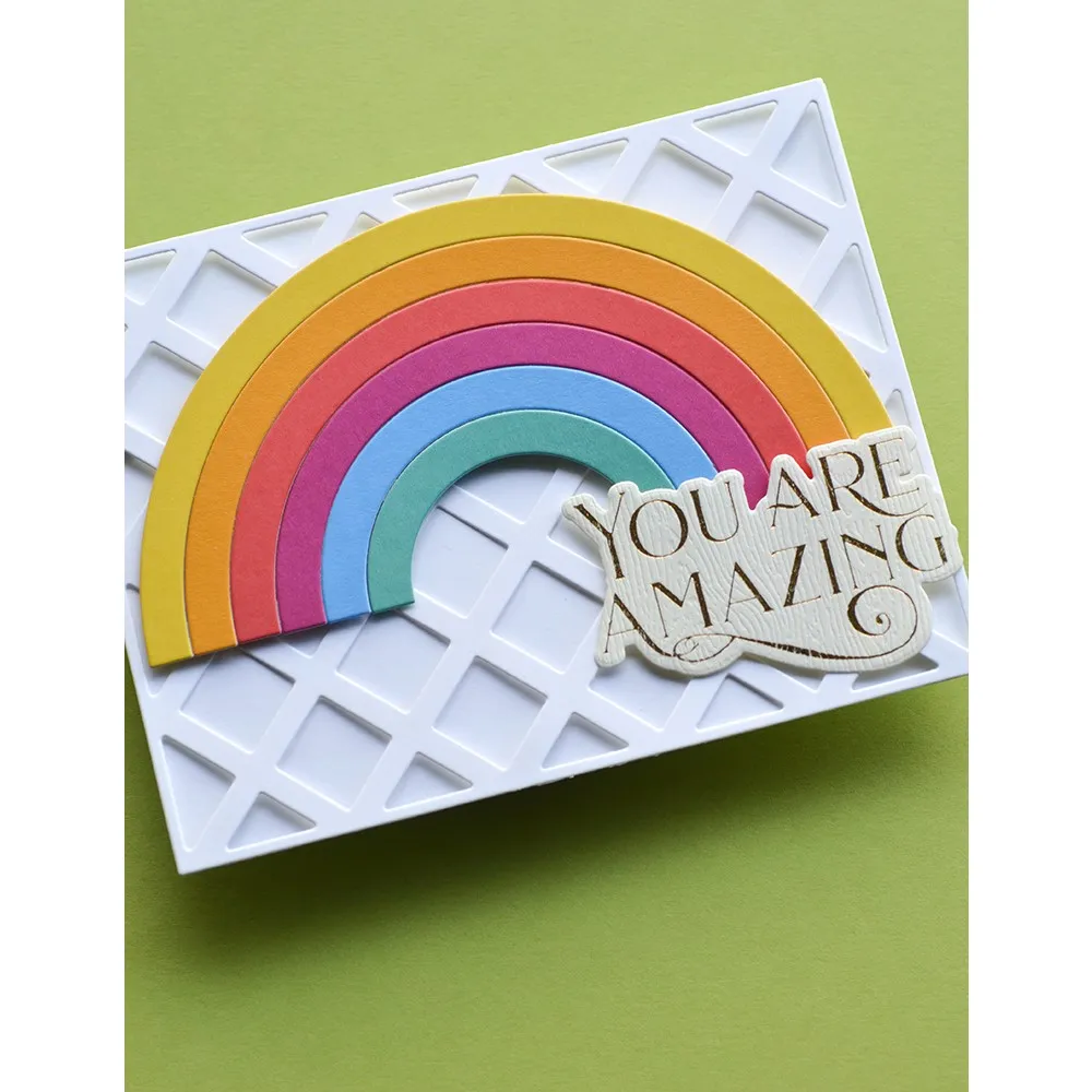 Lucky Goddess Metal Cutting Dies Rainbow Arch Diy Scrapbooking Photo Album Decorative Embossing Paper Card Crafts