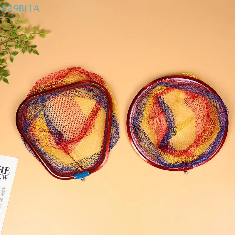 الملونة دائم خفيفة الصيد صافي رئيس سبائك الألومنيوم الصيد مغرفة اليد صافي شبكة أرضية