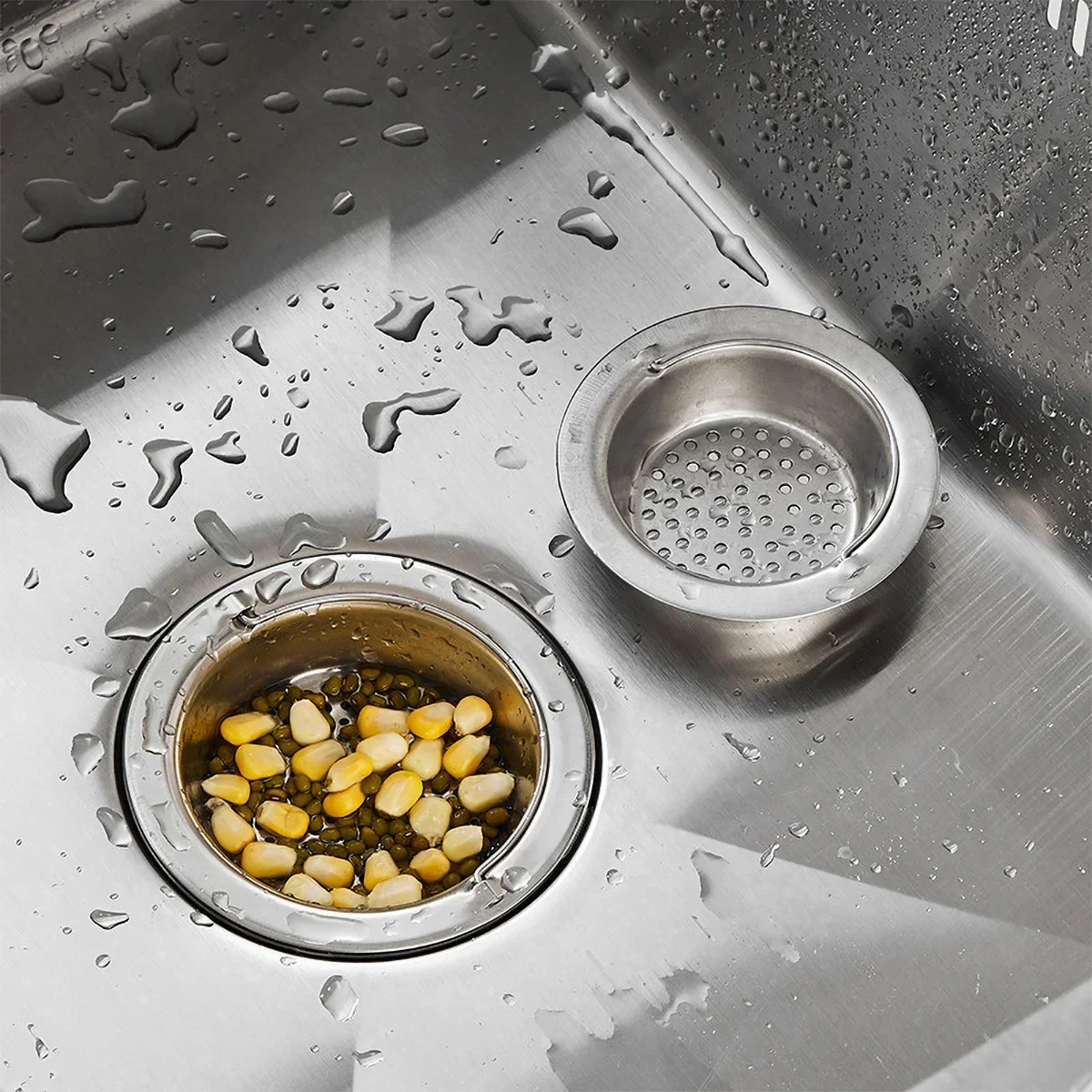 

Kitchen Metal Sink Filter Trap Stainless Steel Mesh Strainer Food Slag Drainer Bathroom Shower Floor Drain Hair Catcher Stopper