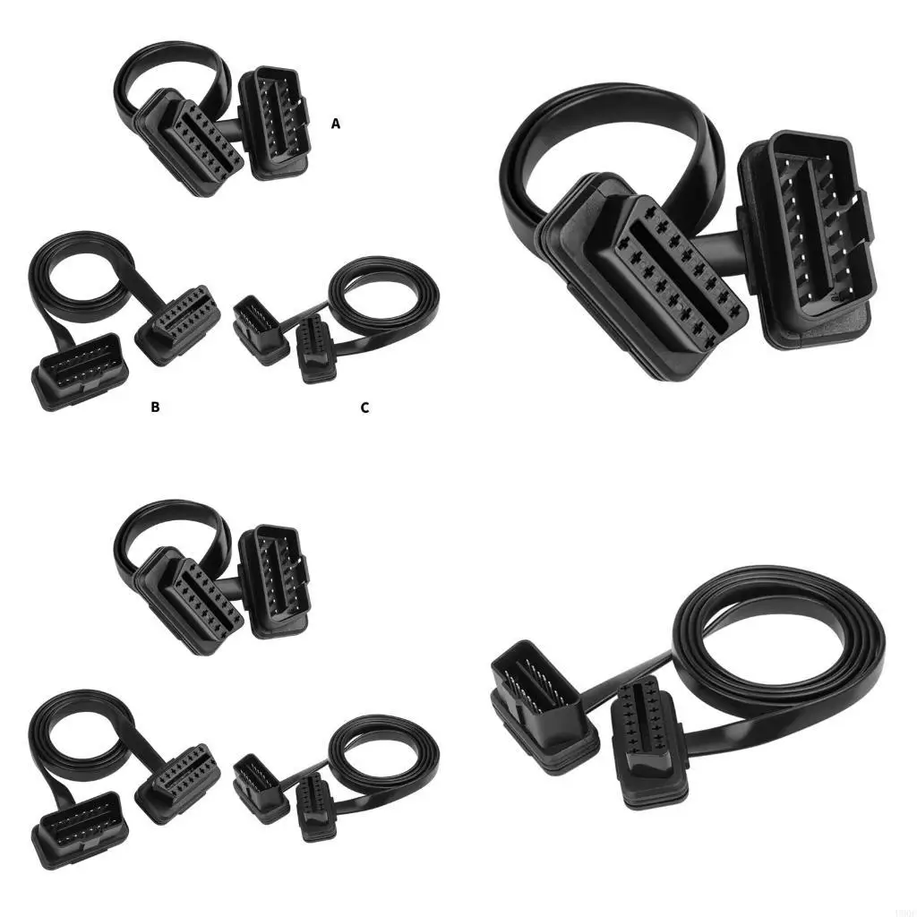 16Pin Male to Female Extension Cable ABS OBD2 Extension Cable Wire 30/60/100cm New