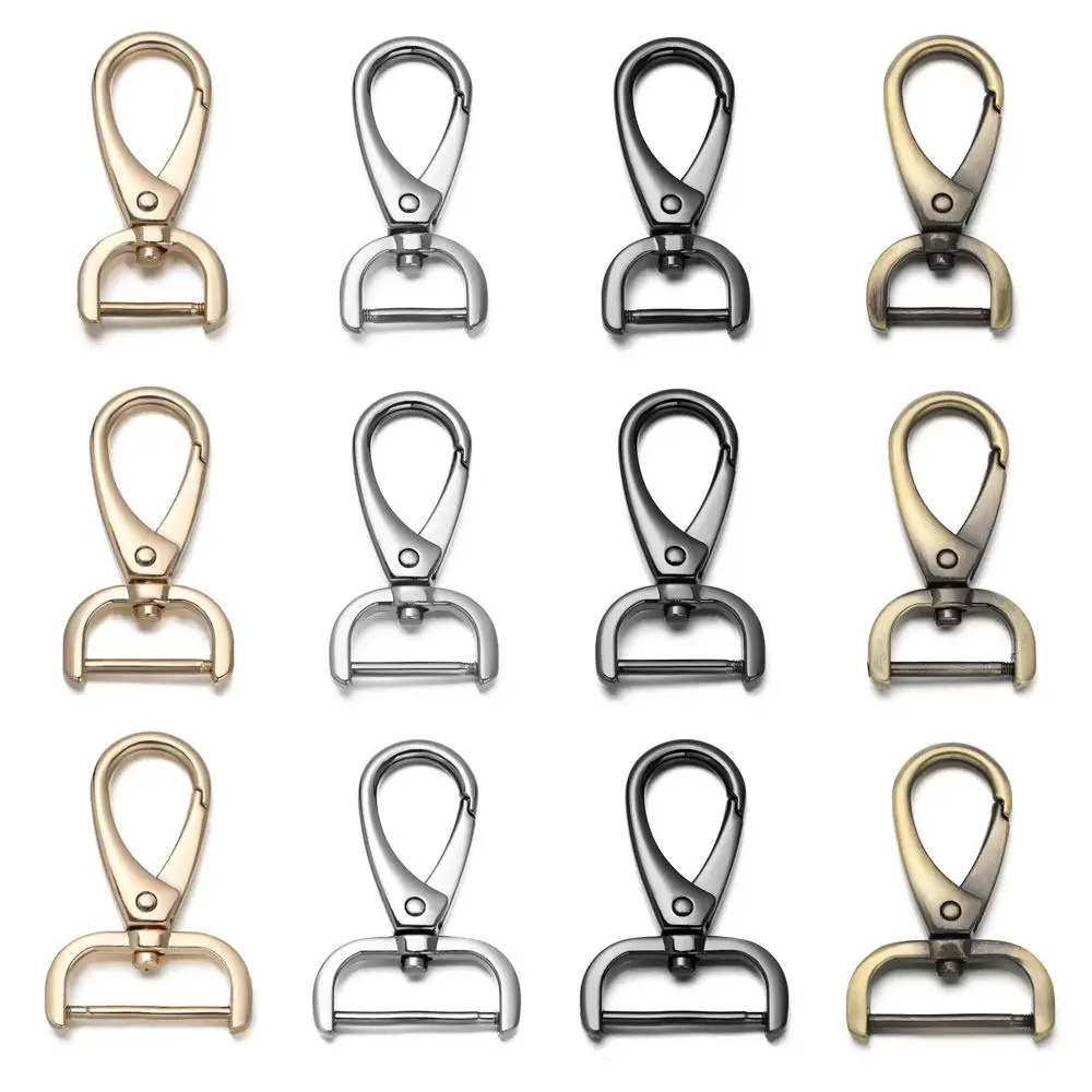 16/20/26mm Metal Detachable Snap Hook Trigger Clips Leather Strap Buckles Pet Leash Hooks Belt Keychain Webbing Buckle 4 Colors