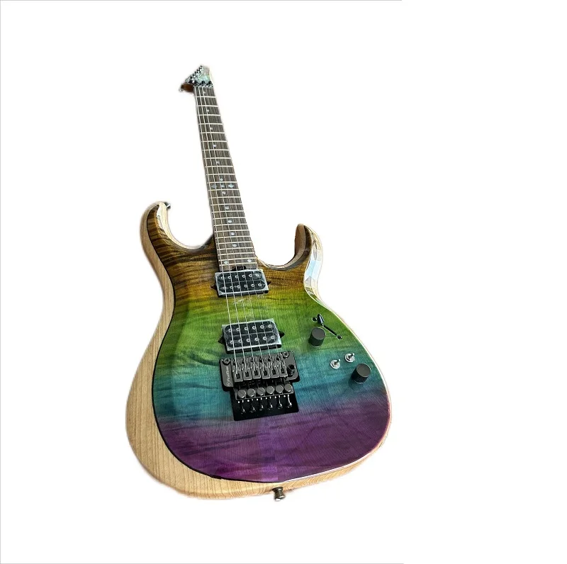 جيتار كهربائي Hooqu Premium مكون من 5 أوتار، نموذج مخصص عالي الأداء مع لمسة نهائية بلون الاندفاع