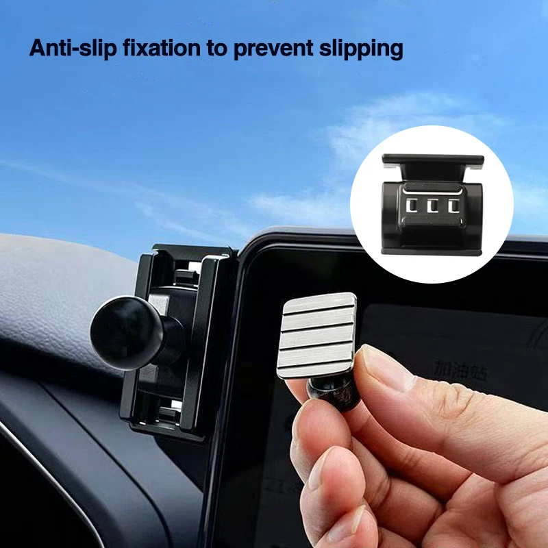 Base metálica para suporte de telemóvel para carro, com esfera de 17 mm, fixação magnética e carregamento sem fios. Acessórios especiais para a base.