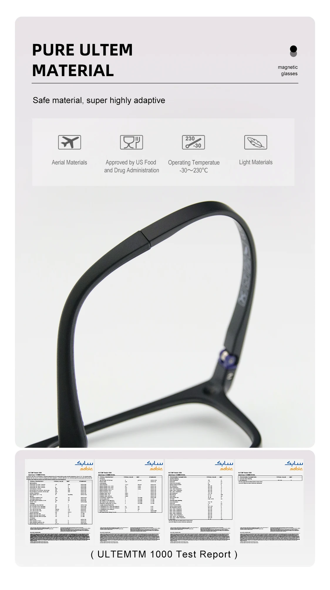 RS003 Myopie Brillen Rahmen Männer Quadratische Optische Gläser Rahmen Polarisierte Magnetische Clip auf Sonnenbrille – Detail 4