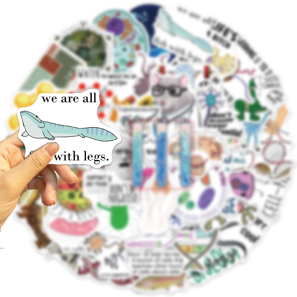

10/30/50/100pcs Science Biology Laboratory Graffiti Stickers Funny Cartoon Decals DIY Scrapbook Phone Notebook Sticker Kids Toy