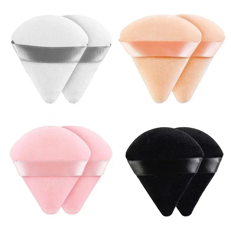 2/6Pcs Triangular Powder Puff Dry Powder  Wet And Dry Makeup Setting Powder Puff Makeup Sponge Air Cushion Beauty Makeup Tool