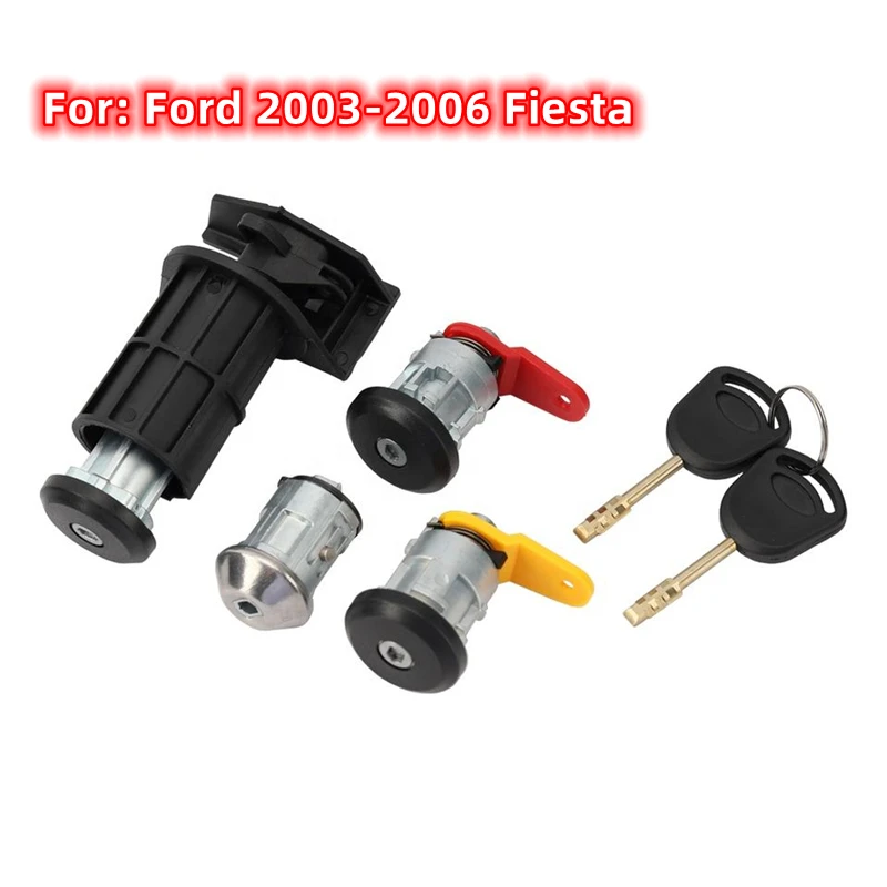 

XIEAILI OEM Full Set Door Lock Cylinder For Ford 03-06 Fiesta With 2Pcs Key Ignition Lock Left Right Door Lock K608