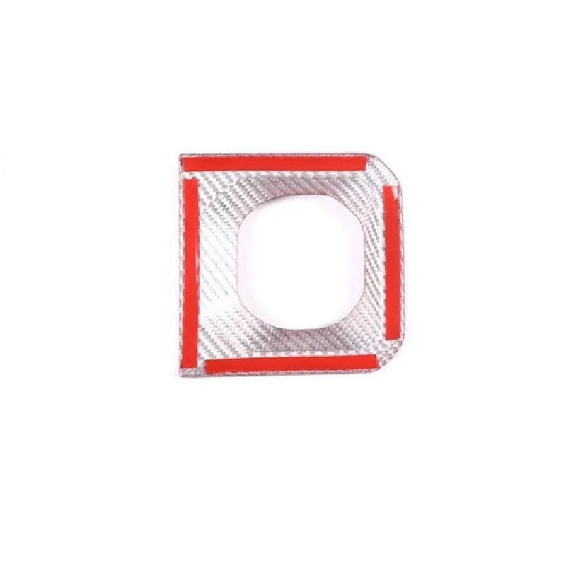 A + غطاء الكسوة للوحة ناقل الحركة من ألياف الكربون الحقيقية باللون الأحمر لسيارة لاند روفر ديفندر 20-22 #4