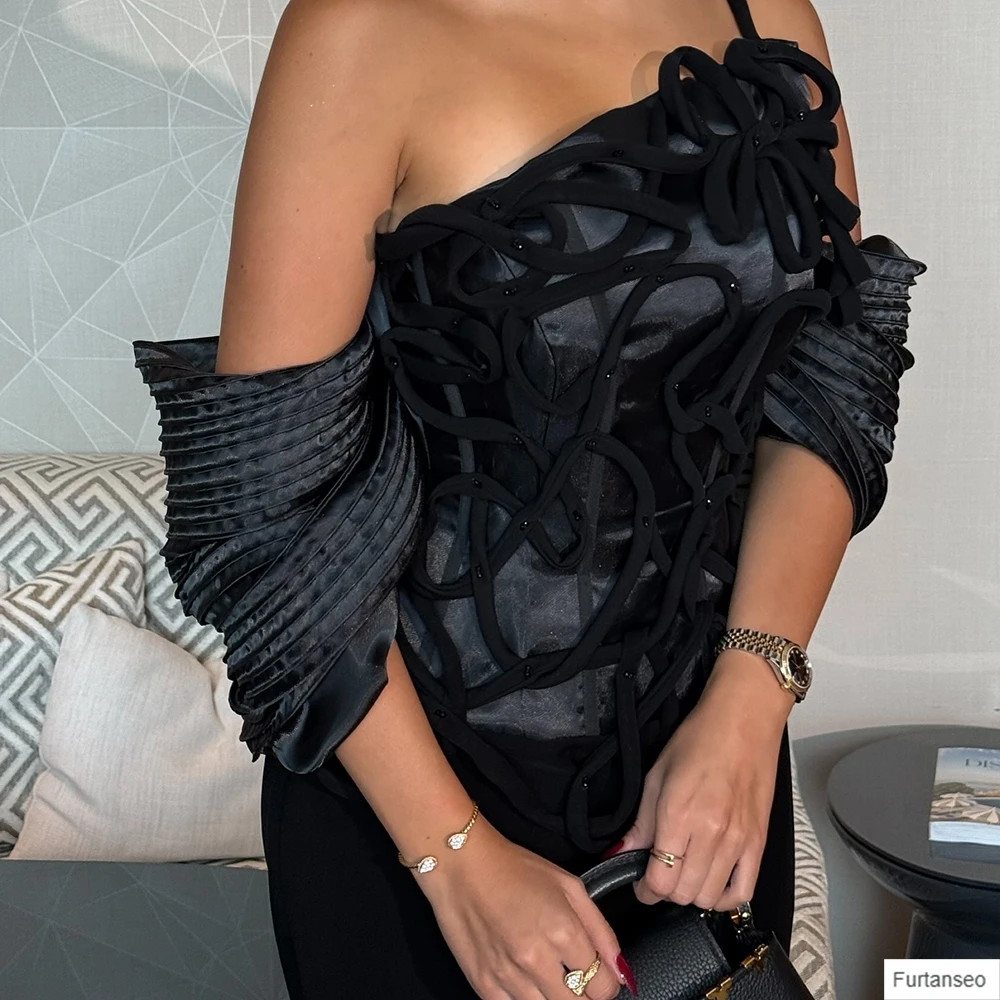 Customized A-line Evening Dresses Floor-length Spaghetti Strap Sleeveless Prom Gown Simple Fashion Stole Draped Party Gown
