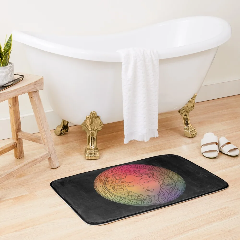 

Rainbow Medusa, Colorful Medusa Shield Bath Mat External Entrance Doormat Rug Foot Floors For Bathroom Mat
