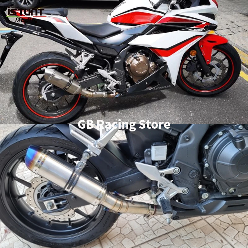 Slip On For Honda CB500X CB500F CBR500 CBR500R CB 500X 500F 2013 - 2015 Motorcycle Eexhaust Modified Escape Moto Mid Link Pipe