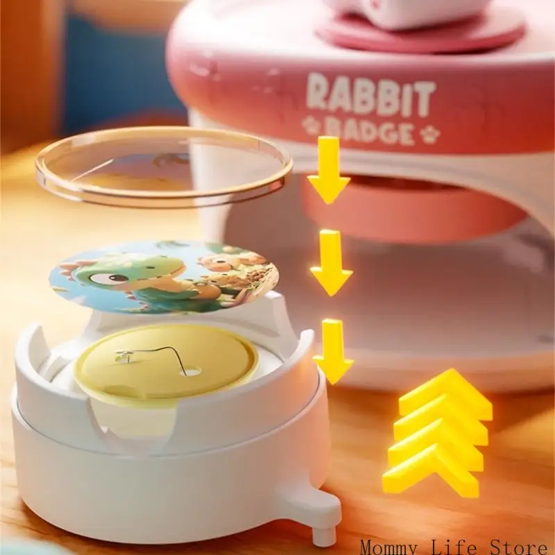 أطفال آلة شارة شارة البلاستيك صانع شادة صانع تعليمية لاستخدام السفر المنزلي