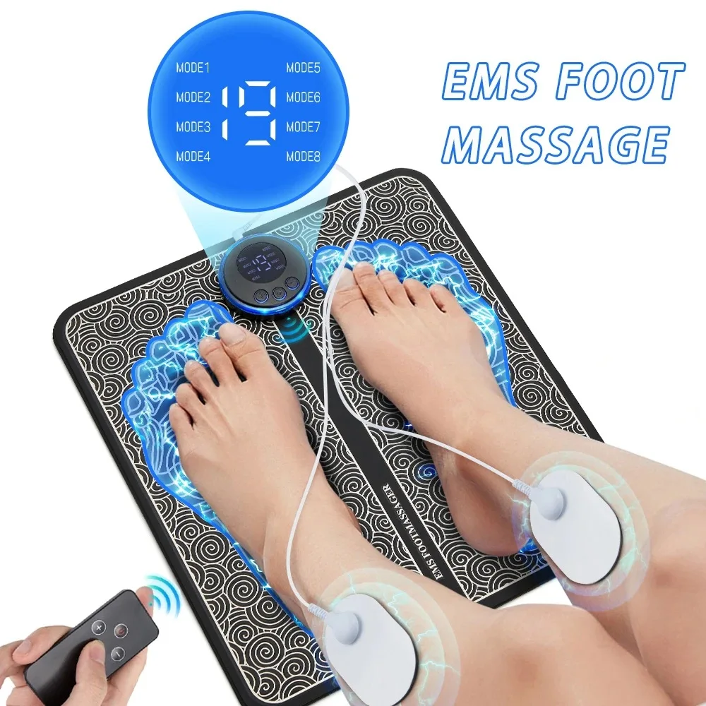 Foot Massage Mat Massager Feet Ems Calf Electric Tool Device Blood Circulation Spa Exerciser Insoles Myostimulator Machine Detox