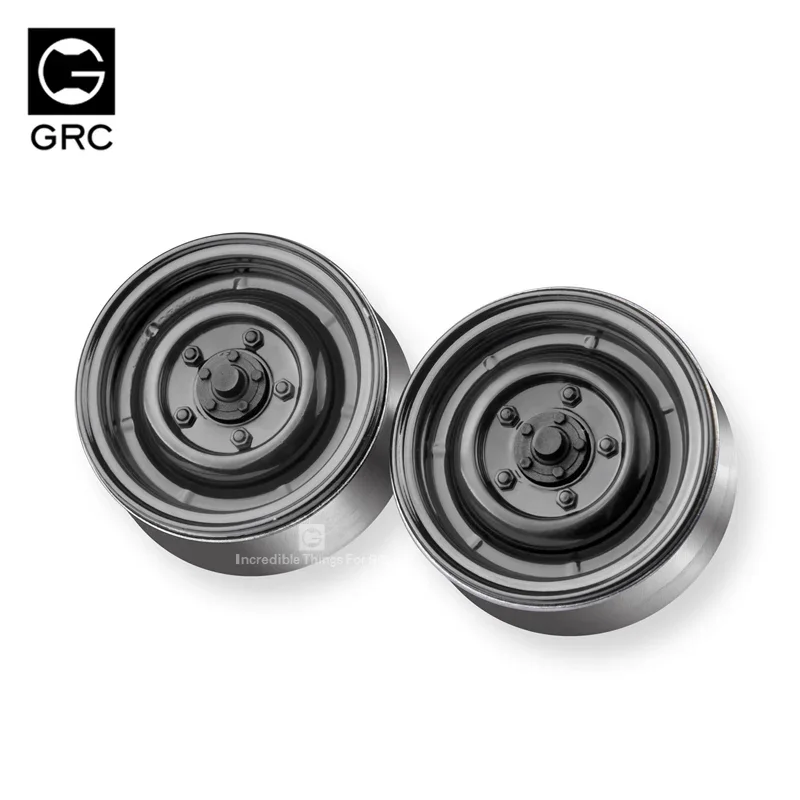 GRC 1.9 Inch Heavy & Old-fashioned Metal Wheel Rim #G01 For 1/10 RC Crawler TRX4 Defender SCX10 RC4WD D90 D110 #GAX0130CW/B/P