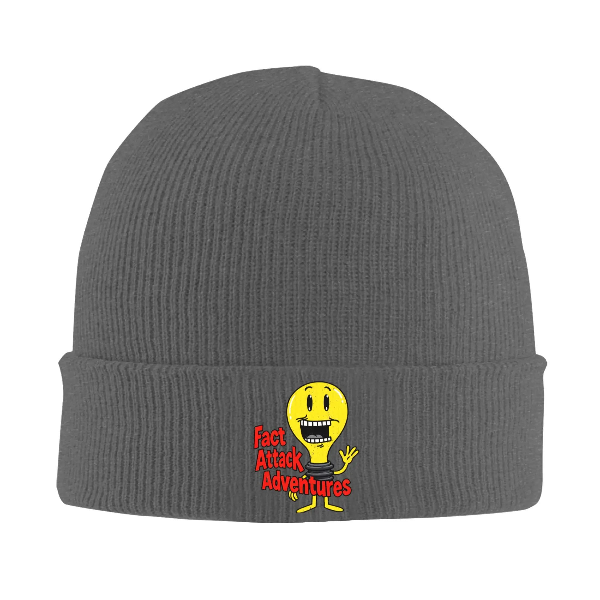 Light Bulb Fact Attack Adventures  Bonnet Hats  Beanie Hats Winter Graphic Beanies Cute Men Women Unisex Kpop Head Wrap Cap