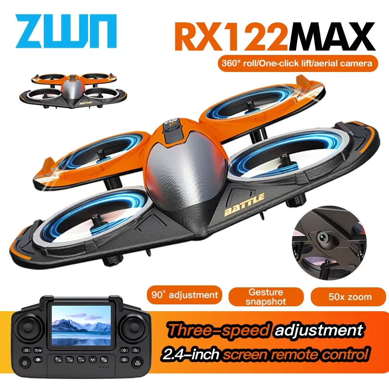 RC Plane RX122 MAX 2.4G With Lights Screen Remote RC Aircraft Remote Control Glider Flying EPP Foam Airplane Toy For Kid Gifts