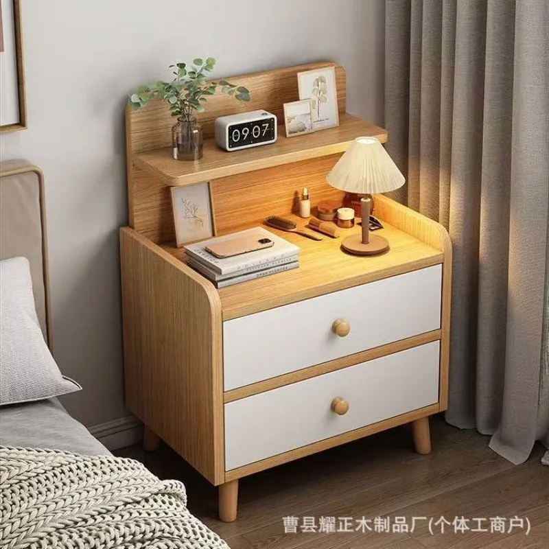 Simple and modern small bedside rack 2025 new light luxury high-end extremely narrow storage cabinet