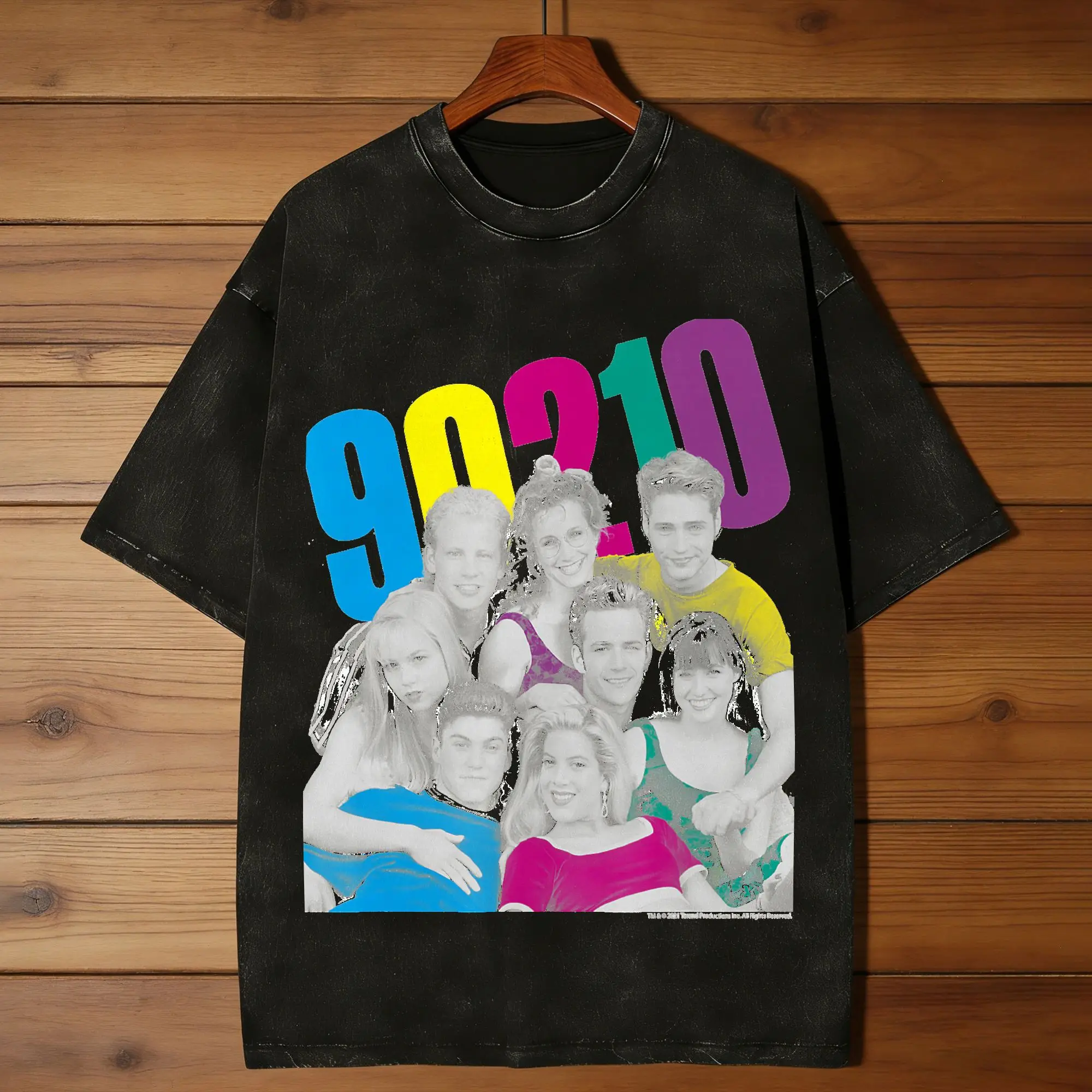 Beverly Hills 90210 Group Shot Neon T Shirts  Clothes Beach Streetwear Short Sleeve T-Shirt O-Neck Harajuku Pattern Shirt Cheap