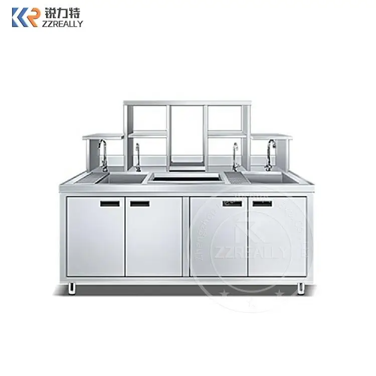 

Customized Stainless Steel Milk Tea Bar Counter Bubble Tea Counter