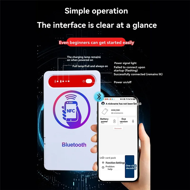 【Горячие ITEMS】NFC Max IC ID RFID Дубликатор Устройство чтения карт Писатель Поддержка Bluetooth для Android IOS Harmonyos Лифтовая карта шифрования