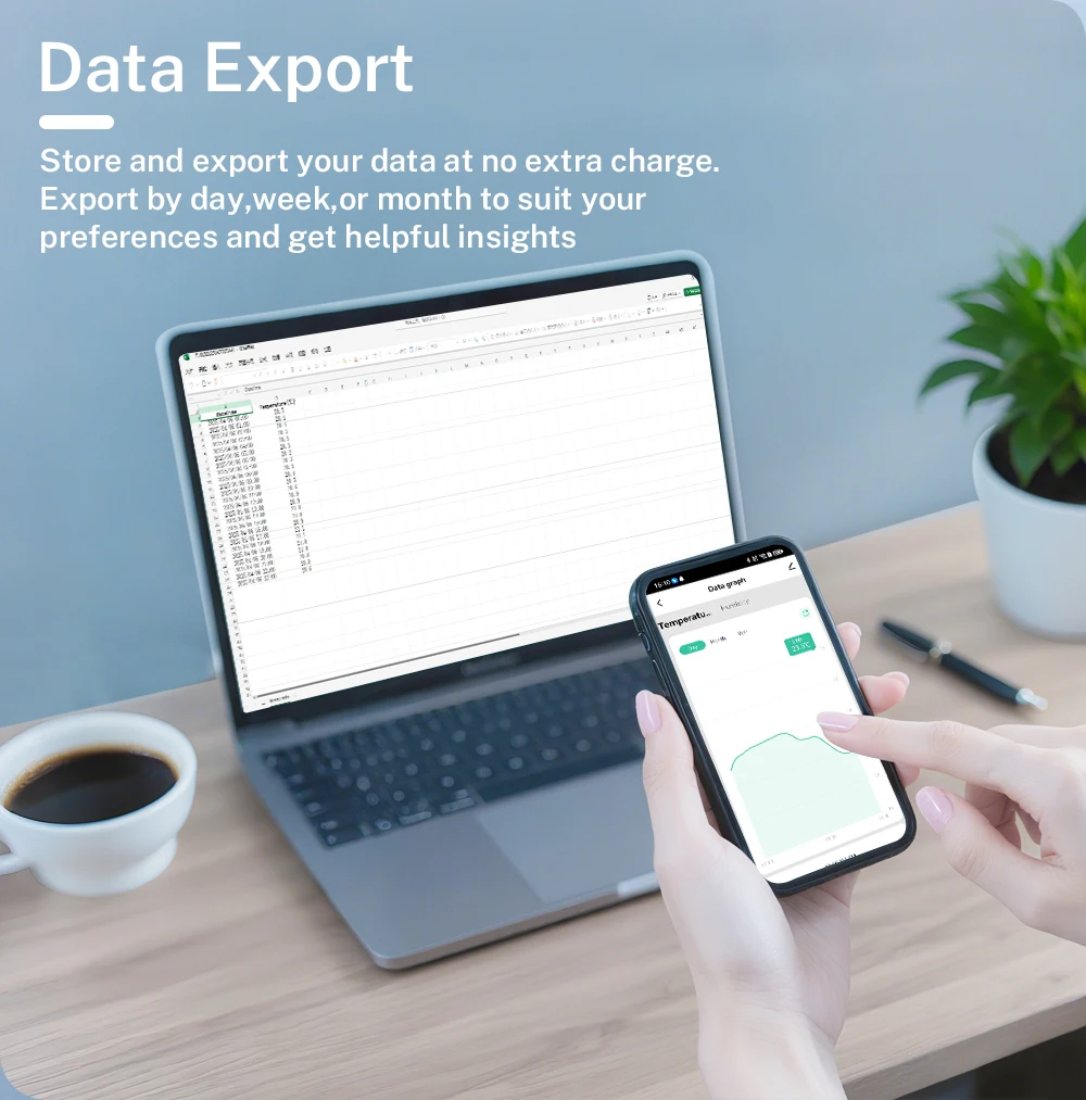 Intelligenter Zigbee 3.0 Temperatur- und Feuchtigkeitssensor, Smart-Thermometer-Hygrometer, Echtzeit-App-Fernalarm für Tuya 2MQTT Alexa Google – Detail 10