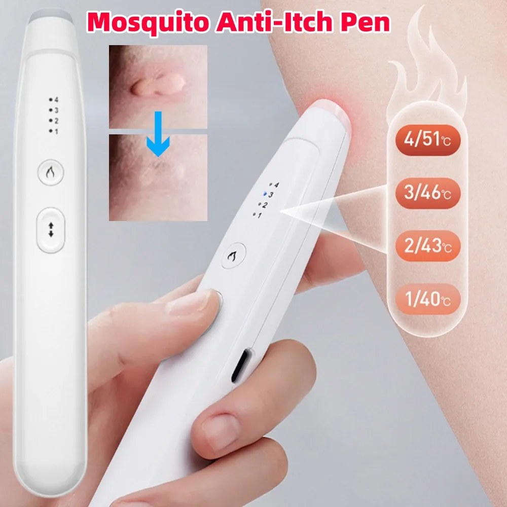 

Электронная ручка от укусов комаров, перезаряжаемая ручка для снятия зуда, натуральная ручка от укусов комаров, без химикатов, портативная уличная ручка против зуда