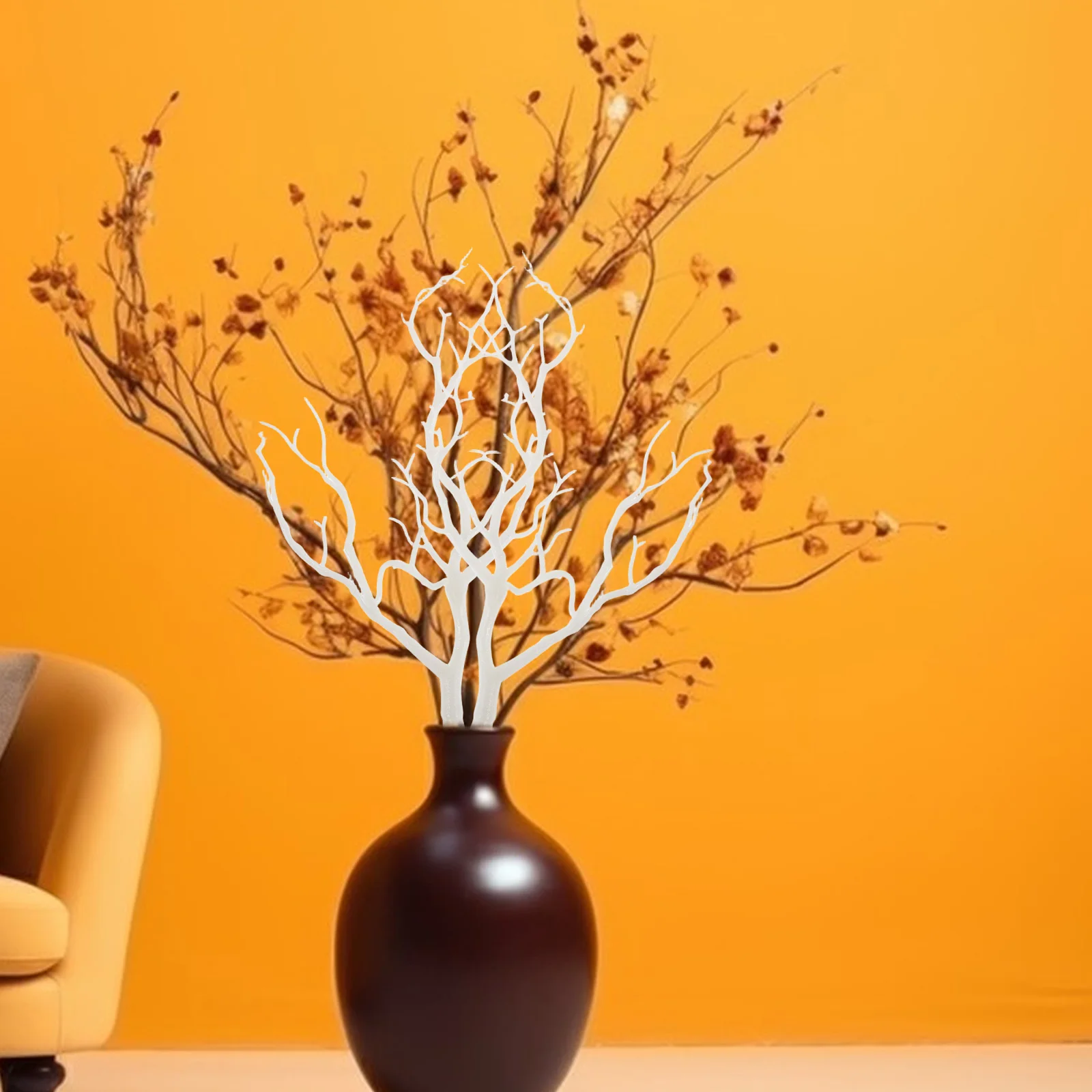 

4pcs Artificial Antler Tree Branches Simulation Plant Coral Decorative Twigs for DIY Vase Filling Home Decor Layout Props