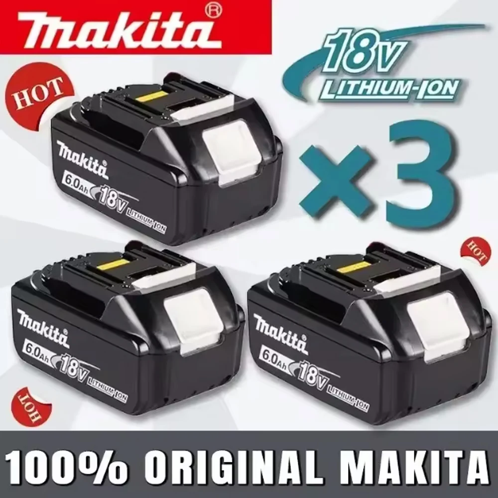 

Original Makita 6Ahfor Makita 18V Battery BL1830B BL1850B BL1850 BL1840 BL1860 BL1815 Replacement Lithium Battery