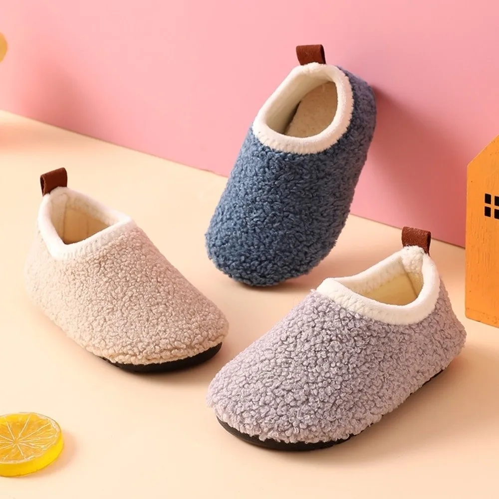 

New Thickned Cotton Slippers Warm Soft Sole Floor Shoes Anti-slip Cotton Shoes Winter
