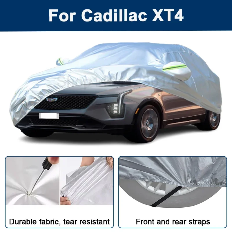 

Outdoor Full Car Cover For Cadillac XT4 with Reflective Strips Waterproof Snowproof Dustproof UV Protection Auto Accessory