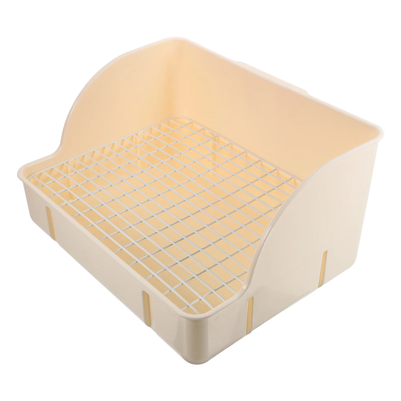 

Cage Litter Box for Rabbit Rounded Edges Spacing Mesh Leak Proof Potty Trainer for Bunny Hamster Small Pets Home Garden