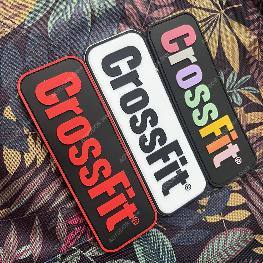CrossFit Identyfikatory PVC Patch Drukowanie Aplikacja Etykieta do szycia Punk Biker Odzież Naklejki Akcesoria odzieżowe Odznaka Magic Patch