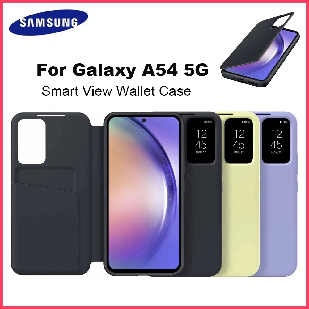 

Оригинальный чехол-кошелек для Samsung Galaxy A54 5G Smart View Galaxy A54, чехол для телефона EF-ZA546