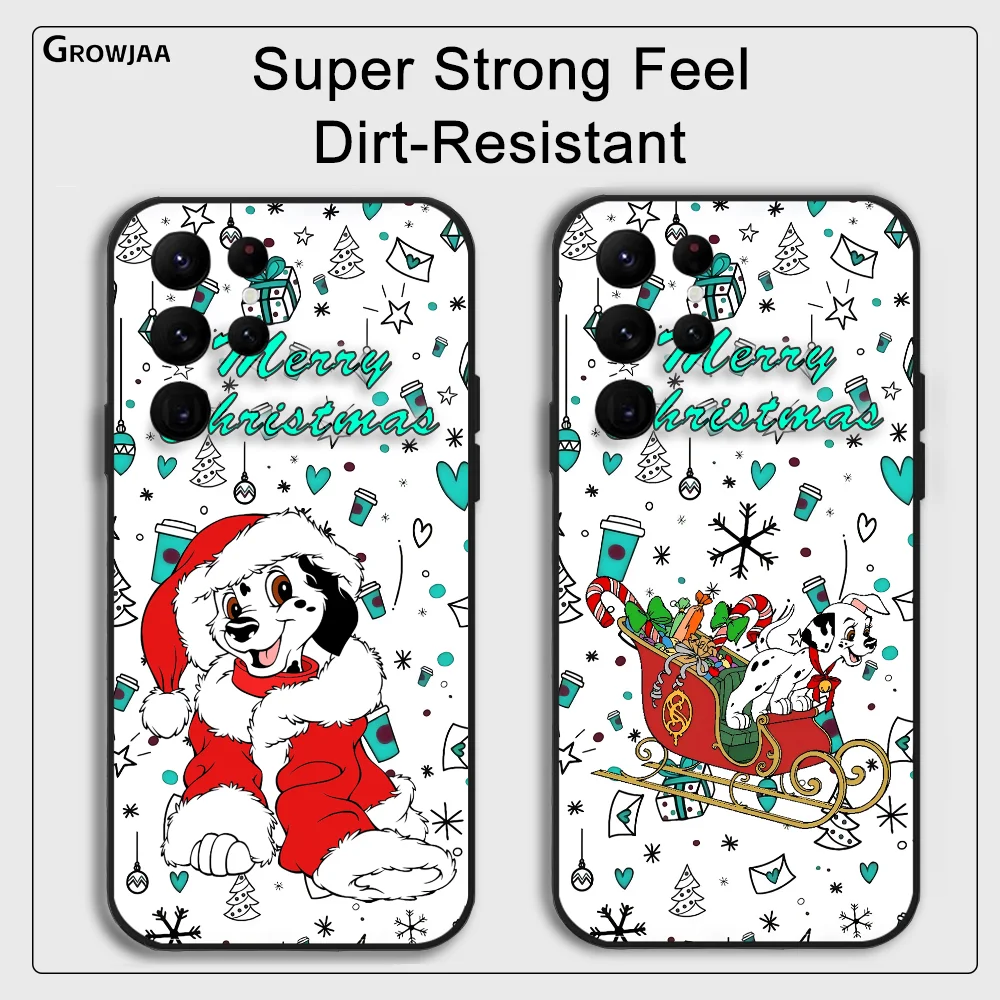 101 Dalmatians Christmas Phone Case for Samsung Galaxy S24 Ultra S22 S23 Ultra S21 S20 5G Protective Silicone TPU Funda