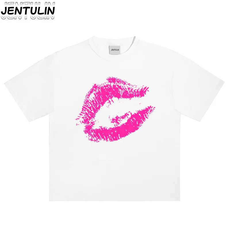 

Harajuku Streetwear Clothing Lip Graphic T-shirts Cotton T-shirt For Men Y2K Vintage Oversized Short Sleeve Tee Streetwear Tops