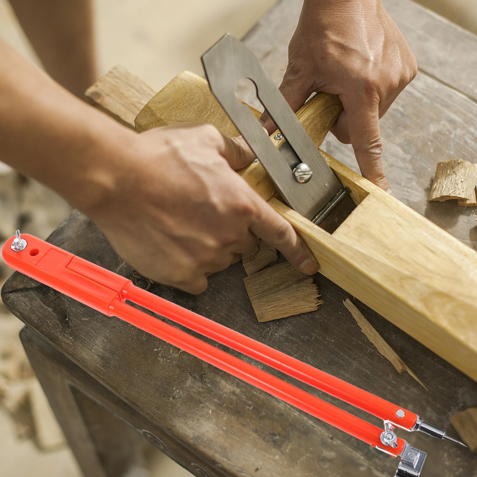 أداة كتابة النجارة الكبيرة للنجارة، مسطرة رسم متعددة الوظائف، صياغة صانع الدائرة